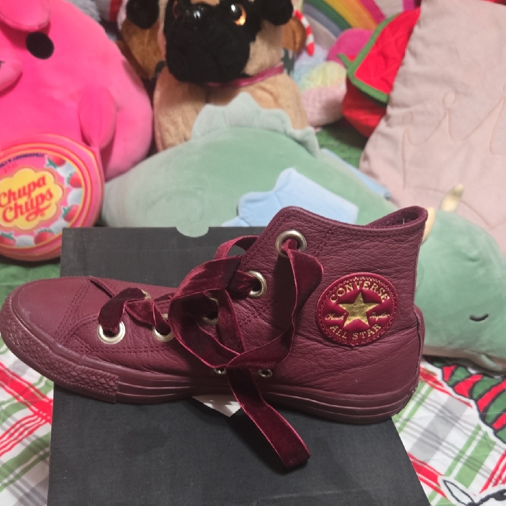 Converse Burgundy High-Top Sneakers